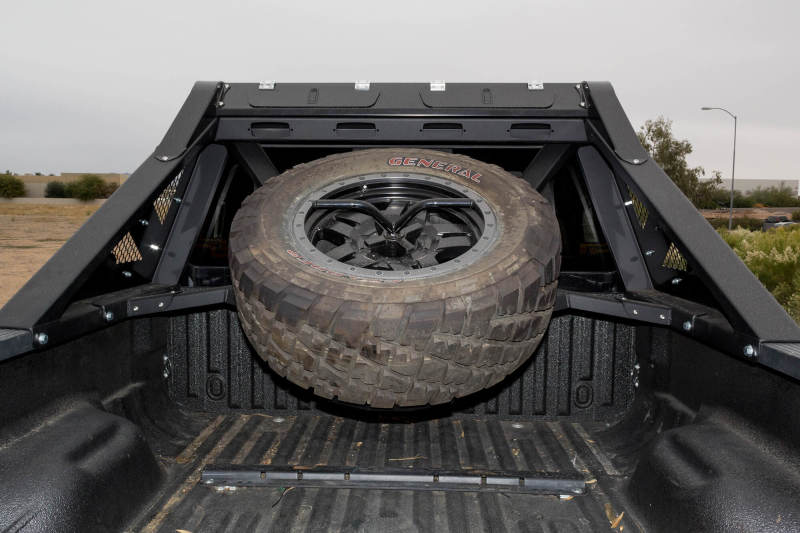 Addictive Desert Designs 99-16 Ford F-250 Super Duty HoneyBadger Chase Rack Tire Carrier