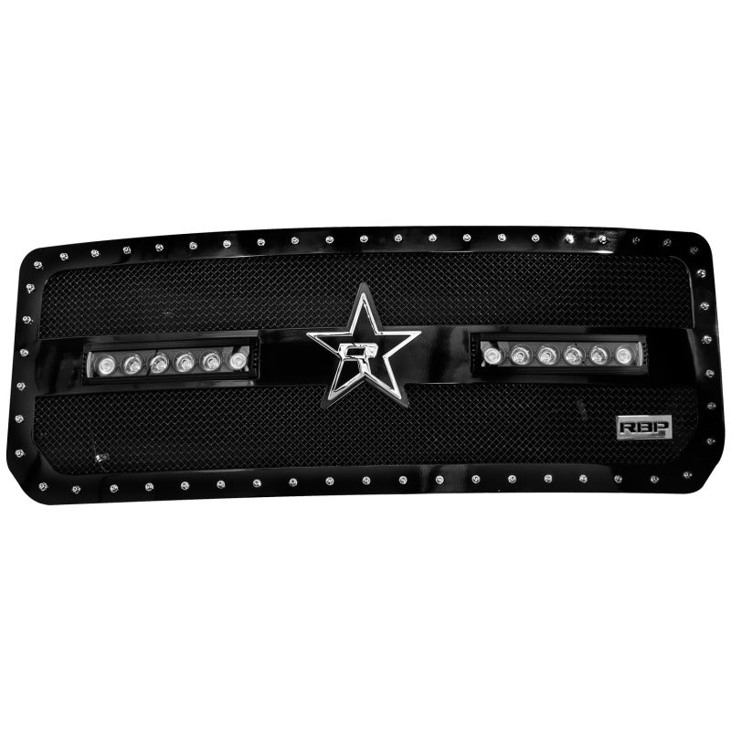RBP RX-3 Midnight Edition Black LED Bar Grille (Studded) 15-17 GMC Sierra HD 2500/3500