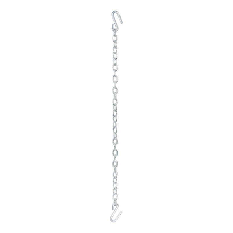 Curt 48in Safety Chain w/2 S-Hooks (7000lbs Clear Zinc)