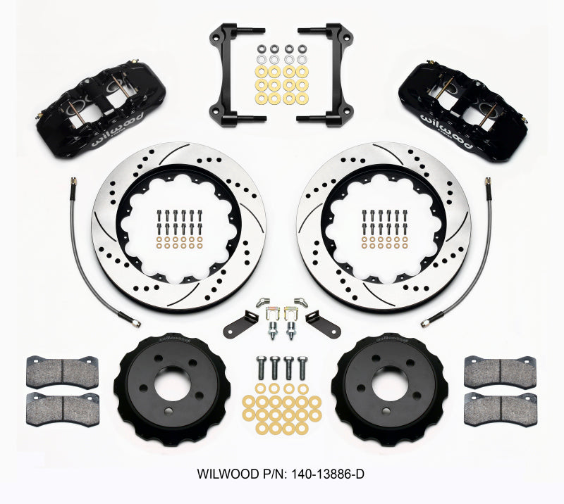 Wilwood AERO6 Front Hat Kit 14.00 Drilled 15-23 Mustang w/Lines