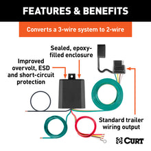 Load image into Gallery viewer, Curt Universal Powered 3-to-2-Wire Taillight Converter