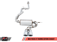 Load image into Gallery viewer, AWE Tuning Ford Focus ST Touring Edition Cat-Back Exhaust - Resonated - Chrome Silver Tips