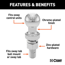 Load image into Gallery viewer, Curt Replacement 1-1/4inSway Control Ball (5/8in x 1-3/4in Shank)