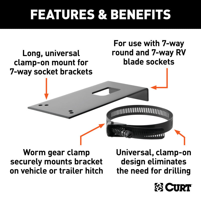 Curt Connector Bracket Mounts for 7-Way Brackets (12-Pack)