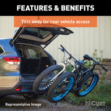 Load image into Gallery viewer, Curt Tray-Style Hitch-Mounted Bike Rack (4 Bikes 2in Shank)