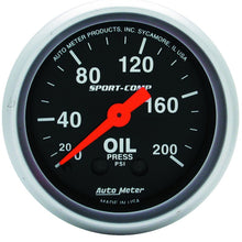 Load image into Gallery viewer, Autometer Sport Comp 52mm Mechanical 0-200 PSI Oil Pressure Gauge