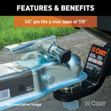Load image into Gallery viewer, Curt Hitch &amp; Coupler Lock Set (2in Receiver 2-1/2in Latch)