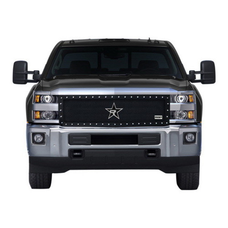 RBP RX-5 Halo Series Studded Frame 1pc. Grille 15-18 Chevrolet Silverado 2500/3500HD - Black