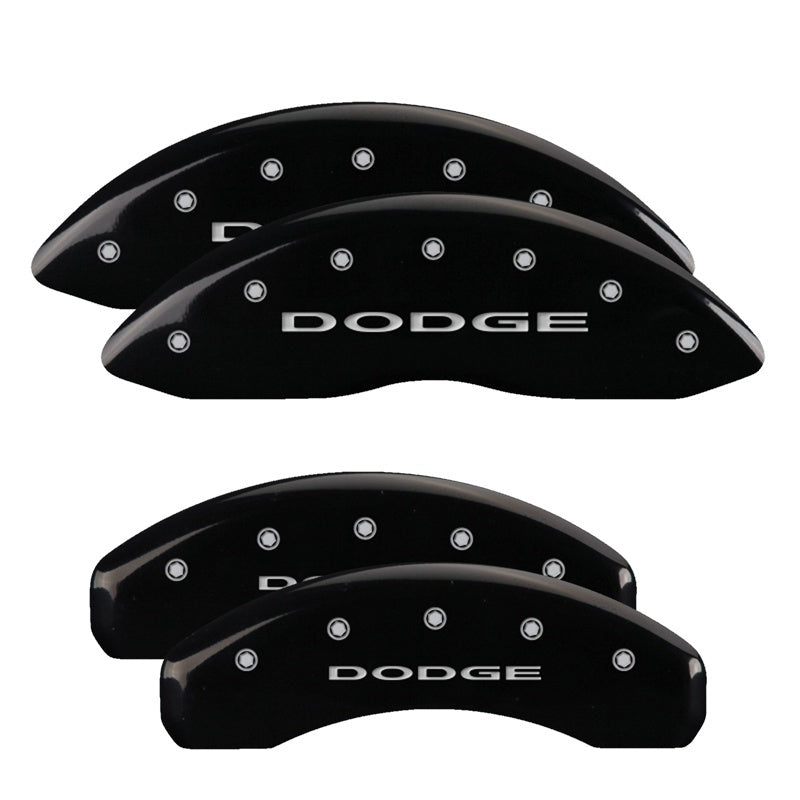 MGP 4 Caliper Covers Engraved F & R Stripes/Dodge Yellow Finish Black Char 2010 Dodge Ram 3500