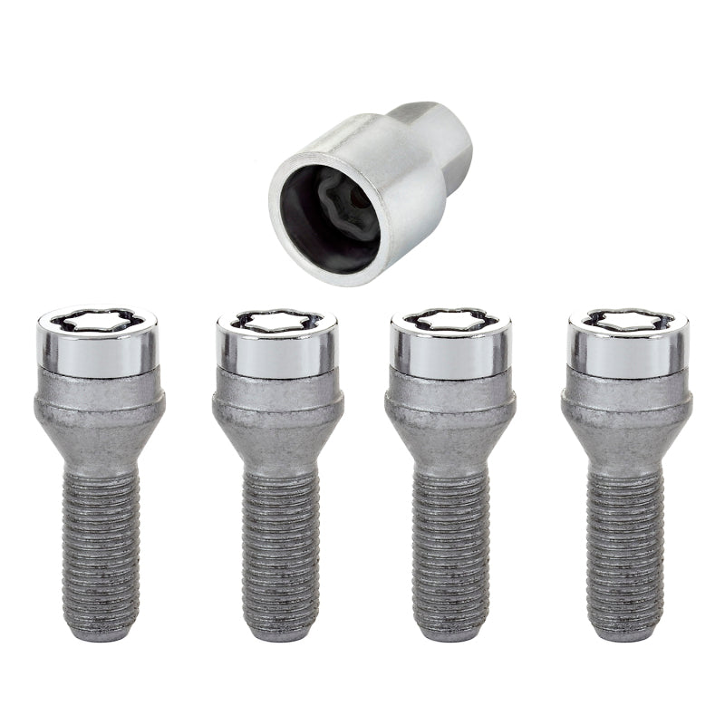 McGard Wheel Lock Bolt Set - 4pk. (Cone Seat) M12X1.75 / 19mm Hex / 28.9mm Shank Length - Chrome