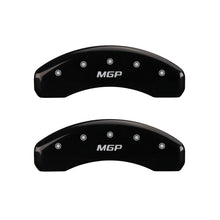 Load image into Gallery viewer, MGP Rear set 2 Caliper Covers Engraved Rear MGP Black finish silver ch