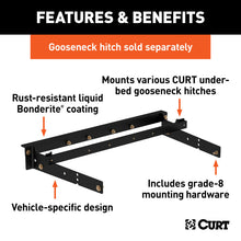 Load image into Gallery viewer, Curt 99-00 Chevrolet K1500 Under-Bed Gooseneck Installation Brackets