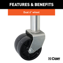 Load image into Gallery viewer, Curt Marine Jack w/Dual 6in Wheels (1500lbs 10in Travel Packaged)
