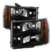 Load image into Gallery viewer, xTune GMC Sierra 07-13 Crystal Headlights Black HD-JH-GSIE07-AM-BK