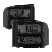 Load image into Gallery viewer, xTune Ford F250 F350 F450 Superduty Excursion 99-04 Headlights Black Smoked HD-JH-FF25099-HA-BSM