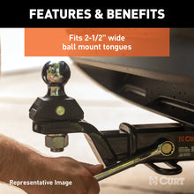 Load image into Gallery viewer, Curt Rockerball 2-5/16in Cushion Hitch Trailer Ball (1in x 2-1/2in Shank 7500lbs Chrome)