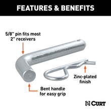 Load image into Gallery viewer, Curt 5/8in Hitch Pin (2in Receiver Zinc)