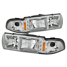Load image into Gallery viewer, xTune Chevy Caprice 91-96 / Impala 91-96 1Pc LED Crystal Headlights Chrome HD-ON-CCP91-1PC-LED-C