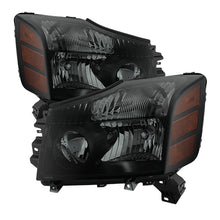 Load image into Gallery viewer, xTune Nissan Titan 04-14 (04-07 OE Style ) OEM Amber Head Lights Set Black Smoked HD-JH-NTI04-AM-BSM