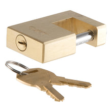 Load image into Gallery viewer, Curt Coupler Lock (1/4in Pin 3/4in Latch Span Padlock Solid Brass)