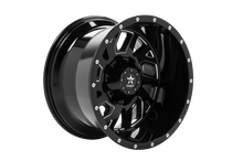 Load image into Gallery viewer, RBP 65R Glock 20x12 8x165.1 BP / 4.75 BS / -44mm Offset 117mm CB Gloss Black Machined Grooves Wheel