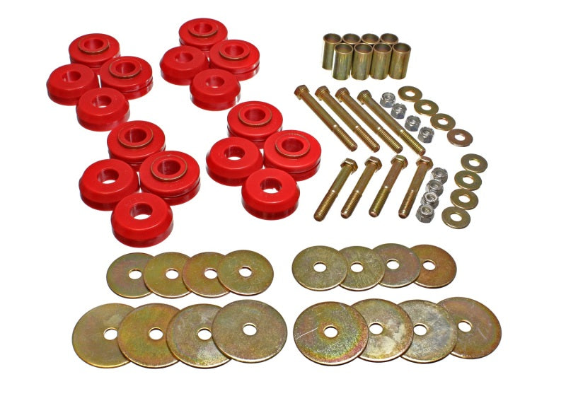 Energy Suspension Bronco Body Mount W/Hardware - Red