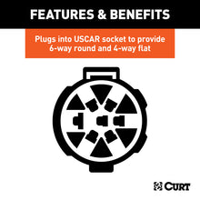 Load image into Gallery viewer, Curt Universal Dual-Output 6 &amp; 4-Way Connector (Plugs into USCAR)