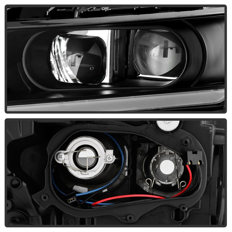 xTune 14-18 Chevy Impala (Excl Limited) DRL Halogen Projector Headlights - Blk (PRO-JH-CIM15-LB-BK)