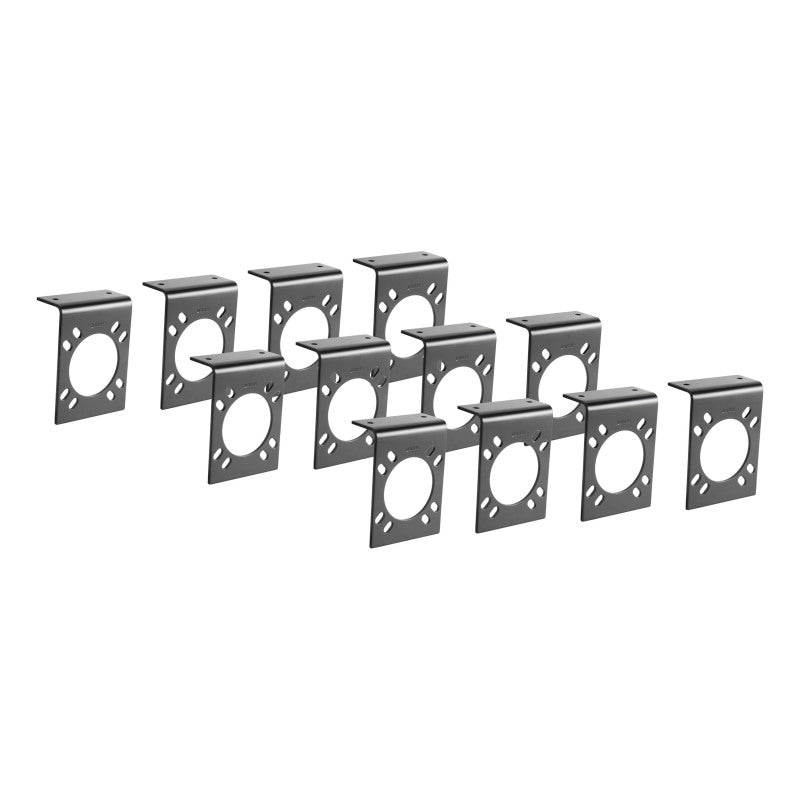 Curt Connector Mounting Brackets for 7-Way RV Blade (Black 12-Pack)