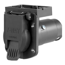 Load image into Gallery viewer, Curt 7-Way RV Blade Connector Socket w/Integrated Bracket (Vehicle Side Packaged)