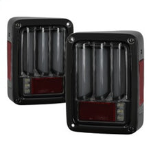 Load image into Gallery viewer, Spyder 07-16 Jeep Wrangler Version 2 Light Bar LED Tail Lights - Smoke (ALT-YD-JWA07V2-LBLED-BSM)