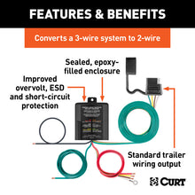 Load image into Gallery viewer, Curt Powered 3-to-2-Wire Taillight Converter