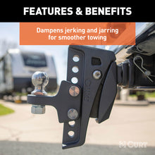 Load image into Gallery viewer, Curt Rebellion XD Adjustable Cushion Hitch Ball Mount (2in Shank 15000lbs 6-1/4in Drop)