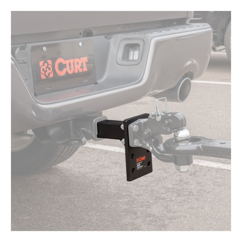 Curt Adjustable Pintle Mount (2in Shank 10000lbs 7in High 8in Long)