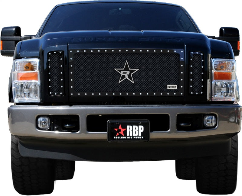 RBP RX-5 Halo Series Stud Frame 1pc. Grille 08-10 Ford Super Duty F250/F350 (Except Harley) - Black
