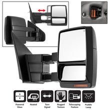 Load image into Gallery viewer, xTune Ford F150 07-14 Power Heated Amber LED Signal Telescoping Mirror Right MIR-FF15007S-PWH-AM-R