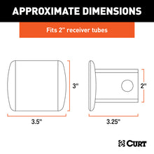 Load image into Gallery viewer, Curt 2in Black Plastic Hitch Tube Cover (Packaged)