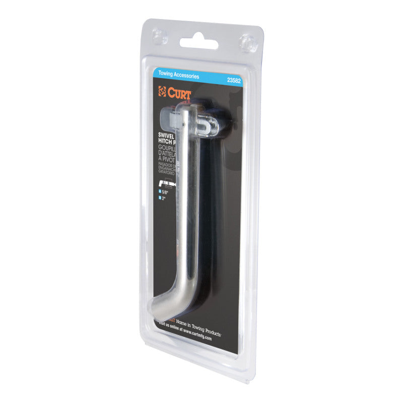 Curt 5/8in Swivel Hitch Pin (2in Receiver Stainless Packaged)