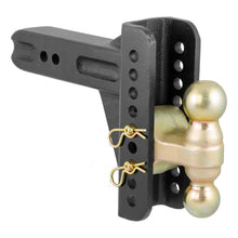 Load image into Gallery viewer, Curt Adjustable Channel Mount w/Dual Ball (2-1/2in Shank 20000lbs 6in Drop)