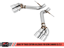 Load image into Gallery viewer, AWE Tuning 16-19 Chevrolet Camaro SS Axle-Back Exhaust - Track Edition (Quad Chrome Silver Tips)