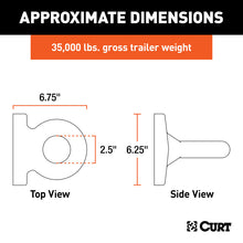 Load image into Gallery viewer, Curt Pintle Mount Lunette Eye (35000lbs 2-1/2in I.D.)
