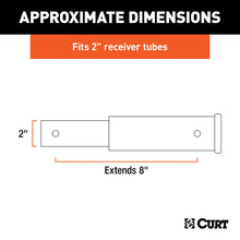 Load image into Gallery viewer, Curt 8in Receiver Tube Extender (2in Shank 3500lbs)