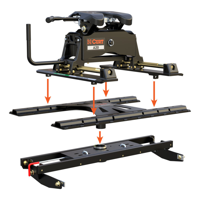 Curt X5 Gooseneck-to-5th-Wheel Adapter Plate for Double Lock EZr