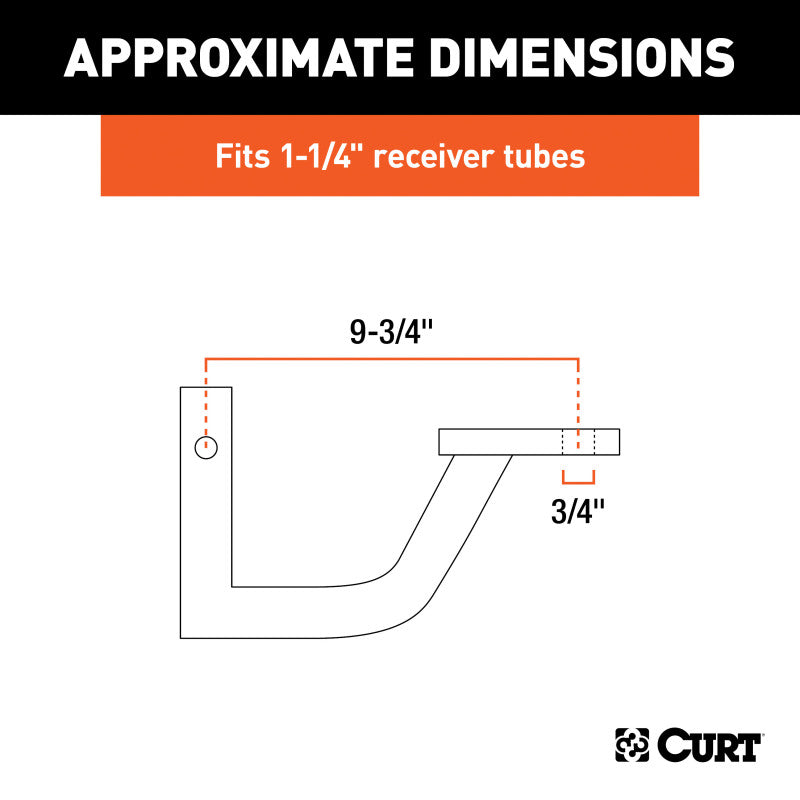 Curt Vertical Receiver Ball Mount (1-1/4in Shank 3500lbs)