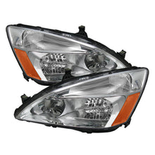 Load image into Gallery viewer, xTune Honda Accord 03-07 Amber Crystal Headlights Chrome HD-JH-HA03-AM-C