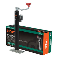 Load image into Gallery viewer, Curt Pipe-Mount Swivel Jack w/Top Handle (2000lbs 15in Travel Packaged)