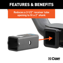 Load image into Gallery viewer, Curt Reducer Sleeve (2-1/2in to 2in Shank)