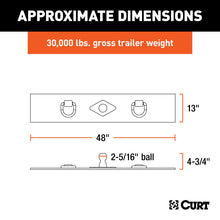 Load image into Gallery viewer, Curt 90-93 GMC C1500 Over-Bed Flat Plate Gooseneck Hitch