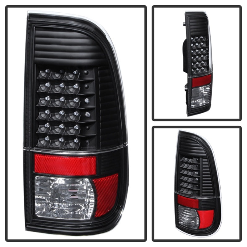 xTune Ford Super Duty 08-15 LED Tail Lights Black ALT-JH-FS08-LED-BK