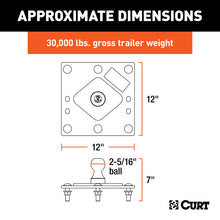 Load image into Gallery viewer, Curt 90-93 Chevrolet C1500 Over-Bed Fixed Ball Gooseneck Hitch